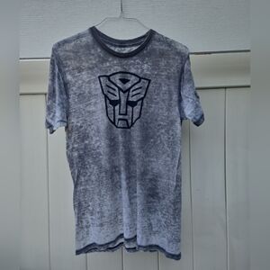 Gildan Gray Short Sleeve Tee with Black Graphic